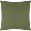 Geometric Green Cushions - Tryfan Textured Cotton Cushion Cover Olive Yard