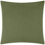 Geometric Green Cushions - Tryfan Textured Cotton Cushion Cover Olive Yard