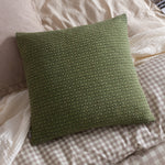 Geometric Green Cushions - Tryfan Textured Cotton Cushion Cover Olive Yard