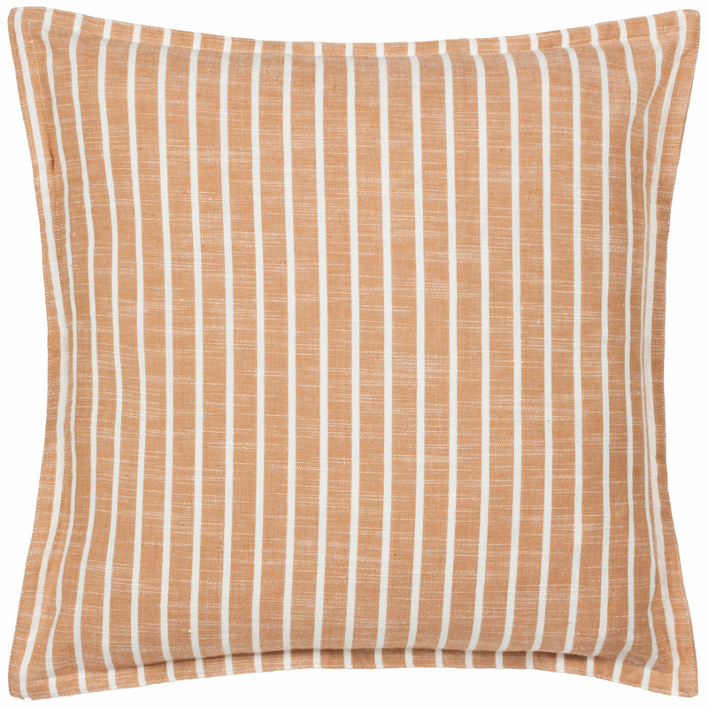 Striped Orange Cushions - Tala Stripe Reversible Cushion Cover Pecan Yard