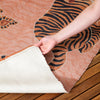 Animal Pink Rugs - Tibetan Tiger 120x170cm Outdoor Washable Rug Coral furn.