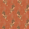 furn. Tibetan Tiger Wallpaper Sample in Coral