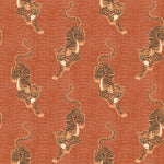 furn. Tibetan Tiger Wallpaper Sample in Coral