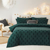 Yard Tufted Tree Festive 100% Cotton Duvet Cover Set in Pine Green