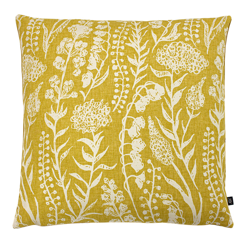 Ashley Wilde Turi Floral Jacquard Cushion Cover in Sunflower/Gold