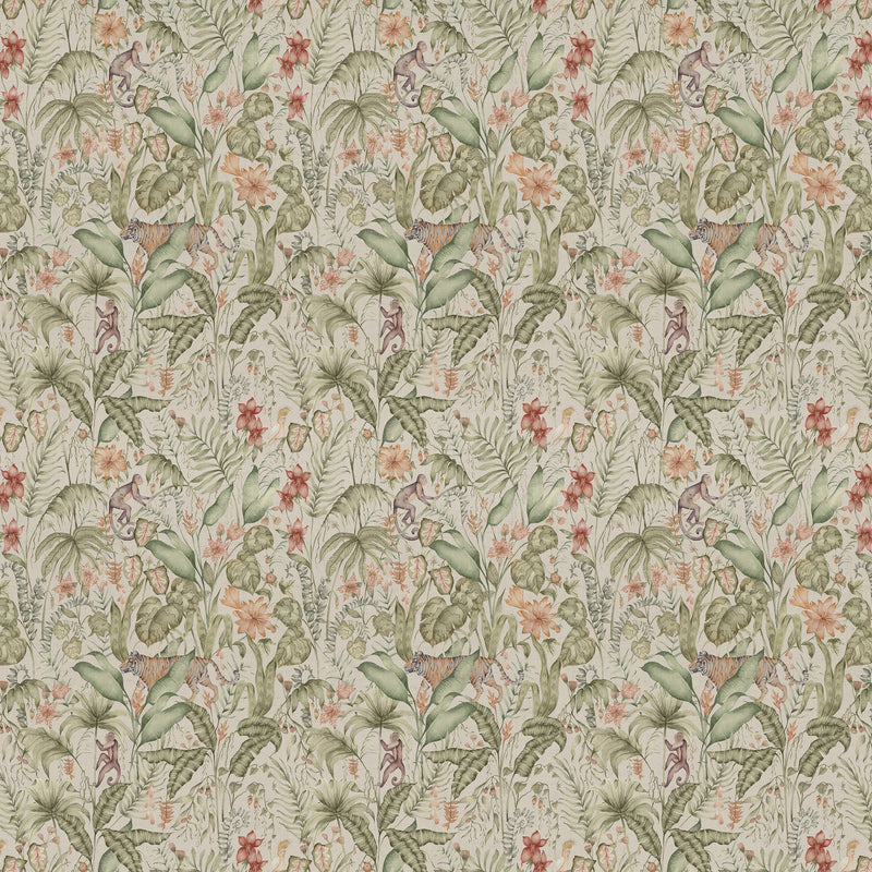  Fabric - Tropical Utopia  Fabric Green Voyage Maison