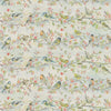 Animal Green Fabric - Tweet Printed Linen Fabric (By The Metre) Natural Voyage Maison