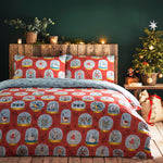 furn. Twelve Days of Christmas Festive Duvet Cover Set in Red