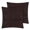  Cushions - Twin Pack  Cushion Cover Chocolate Riva Home