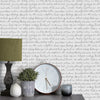 Voyage Maison Typographera 1.4m Wide Width Wallpaper in Ebony