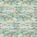 Floral Green Fabric - Ullswater Printed Cotton Fabric (By The Metre) Jade Voyage Maison