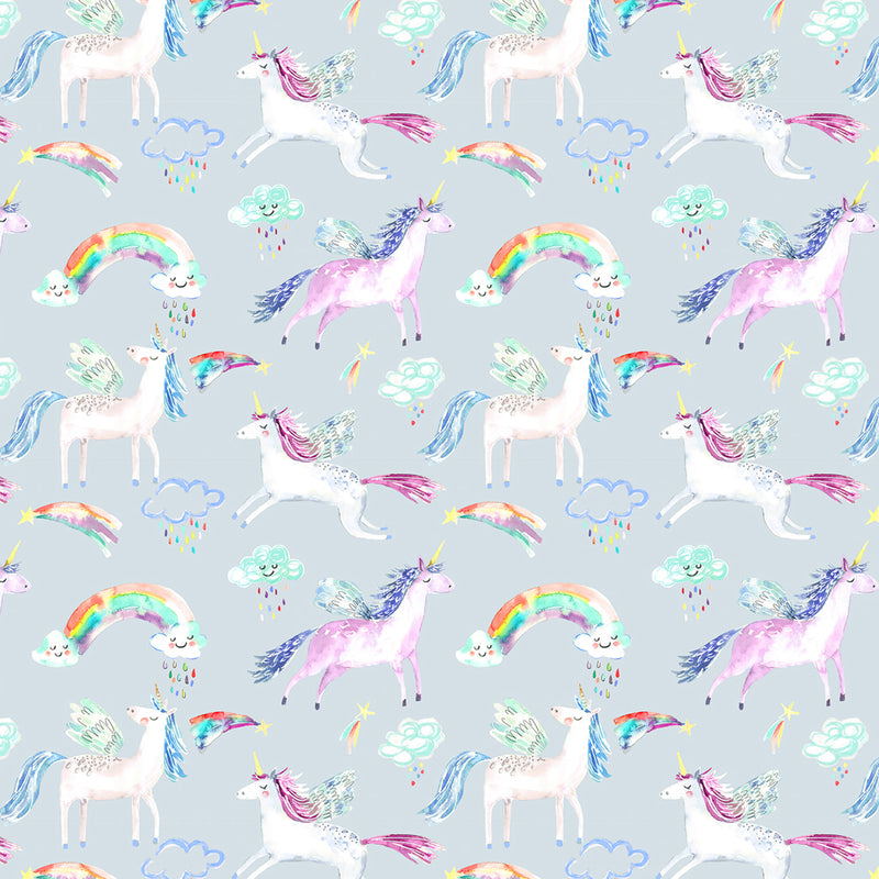 Unicorn Dance Printed Fabric Sample Swatch Stone