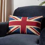 Evans Lichfield Union Jack Flag Tapestry Cushion Cover in Blue/Red