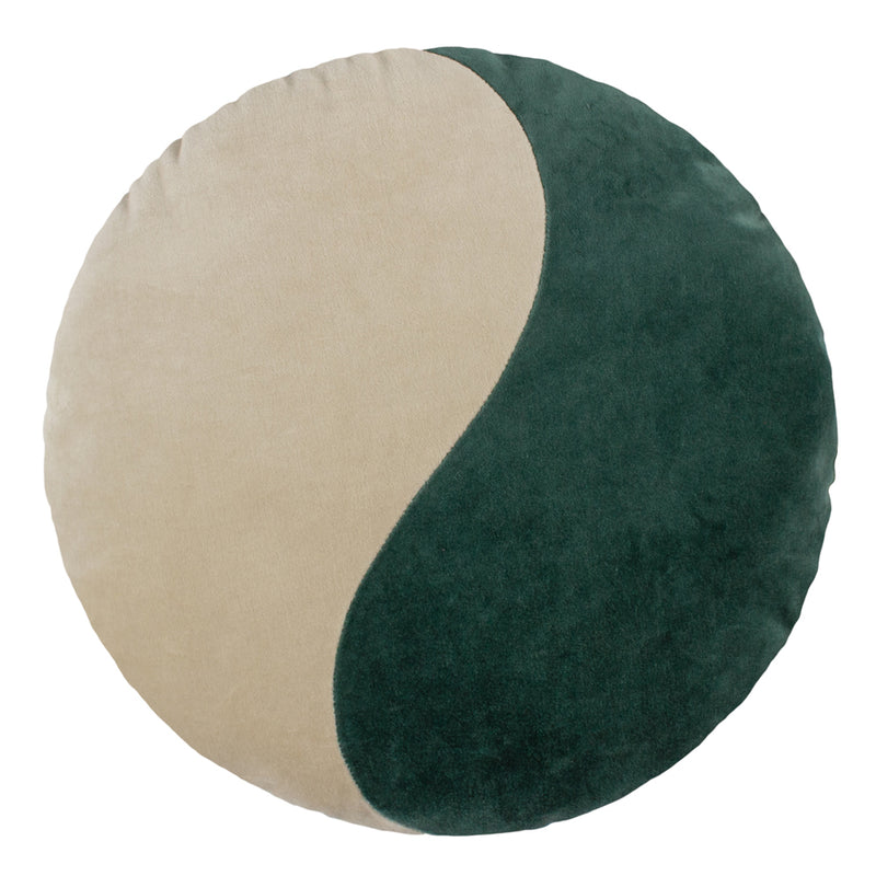 heya home Unity Velvet Ready Filled Cushion in Petrol/Stone