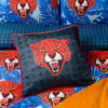 furn. Untamed Cheetah Cushion Cover in Blue