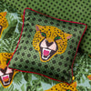 furn. Untamed Cheetah Cushion Cover in Green