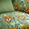 furn. Untamed Cheetah Botanical Duvet Cover Set in Green