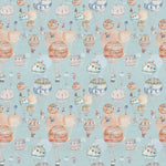 Abstract Blue Fabric - Upandaway Printed Cotton Fabric (By The Metre) Cloud Voyage Maison