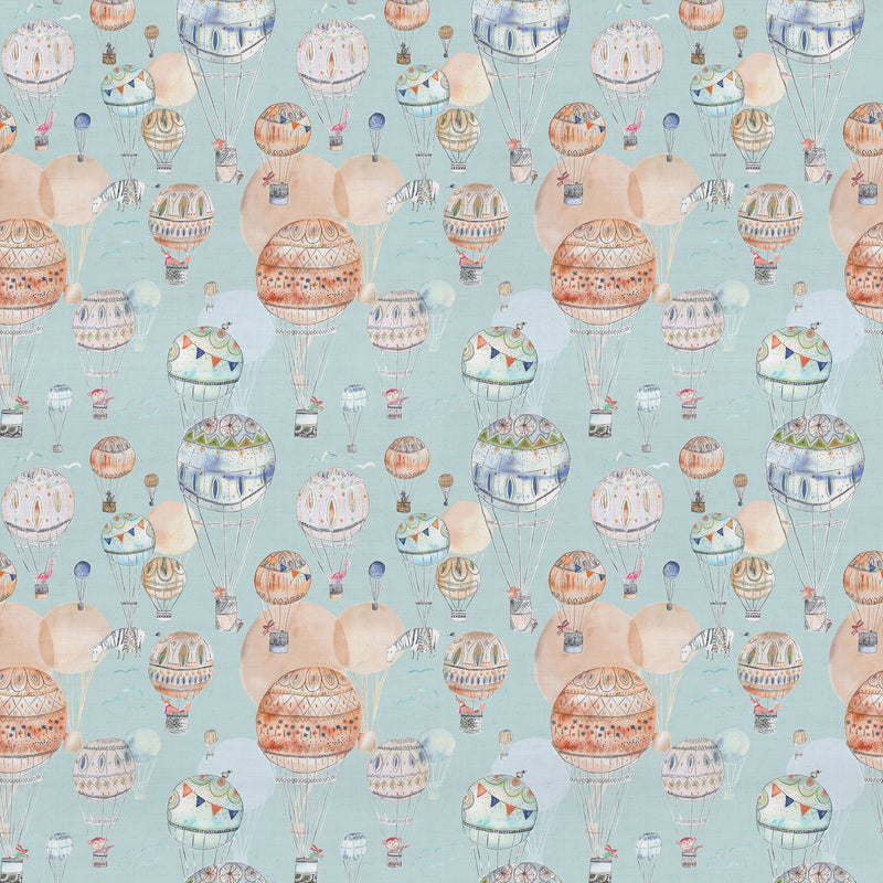 Abstract Blue Fabric - Upandaway Printed Cotton Fabric (By The Metre) Cloud Voyage Maison