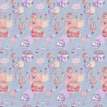 Abstract Purple Fabric - Upandaway Printed Cotton Fabric (By The Metre) Lilac Voyage Maison