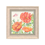 Floral Red Wall Art - Valeria  Framed Print Birch/Scarlet Voyage Maison