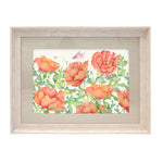 Floral Red Wall Art - Valeria  Framed Print Birch/Scarlet Voyage Maison