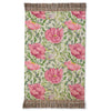 Floral Pink Throws - Valeria Printed Fringe Throw Sage Voyage Maison