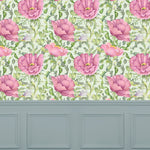 Floral Pink Wallpaper - Valeria  1.4m Wide Width Wallpaper (By The Metre) Sage Voyage Maison