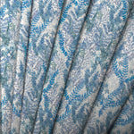 Floral Blue Fabric - Valetta Printed Cotton Fabric (By The Metre) Cobalt Voyage Maison