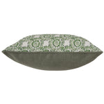 Geometric Green Cushions - Vali Printed Piped Feather Filled Cushion Sage Voyage Maison