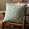 Geometric Green Cushions - Vali Printed Piped Feather Filled Cushion Sage Voyage Maison