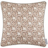 Geometric Brown Cushions - Vali Printed Piped Feather Filled Cushion Stone Voyage Maison