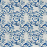 Abstract Blue Fabric - Vali Printed Cotton Fabric (By The Metre) Denim Voyage Maison