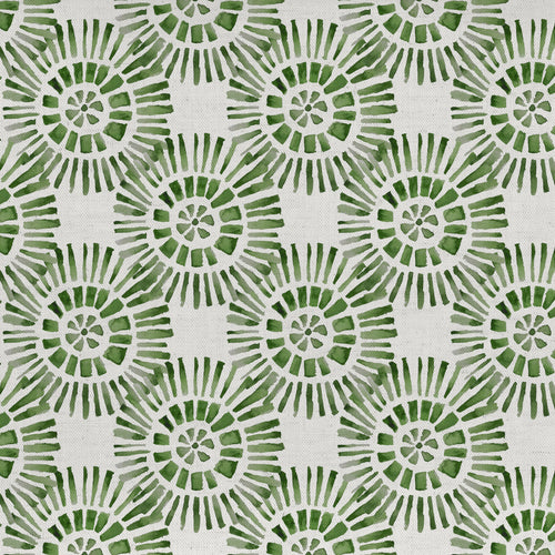 Abstract Green Fabric - Vali Printed Cotton Fabric (By The Metre) Sage Voyage Maison