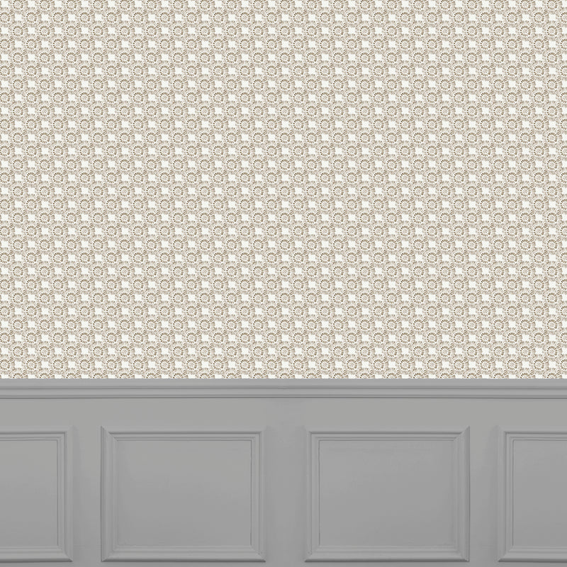 Abstract Beige Wallpaper - Vali  1.4m Wide Width Wallpaper (By The Metre) Stone Voyage Maison