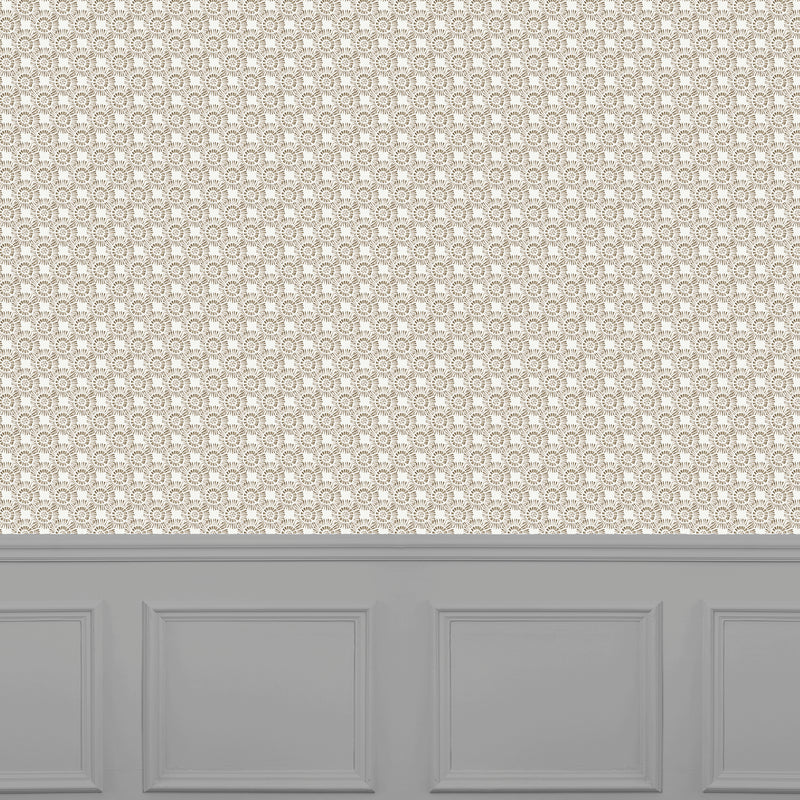 Abstract Beige Wallpaper - Vali  1.4m Wide Width Wallpaper (By The Metre) Stone Voyage Maison