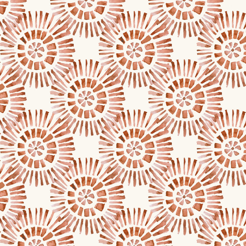 Abstract Orange Wallpaper - Vali  1.4m Wide Width Wallpaper (By The Metre) Terracotta Voyage Maison