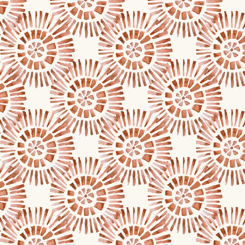 Abstract Orange Wallpaper - Vali  1.4m Wide Width Wallpaper (By The Metre) Terracotta Voyage Maison