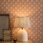 Abstract Orange Wallpaper - Vali  1.4m Wide Width Wallpaper (By The Metre) Terracotta Voyage Maison