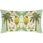 Animal Green Cushions - Valera Zika Parrots Tropical Cushion Cover Multicolour Wylder