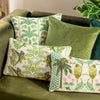 Animal Green Cushions - Valera Zika Parrots Tropical Cushion Cover Multicolour Wylder