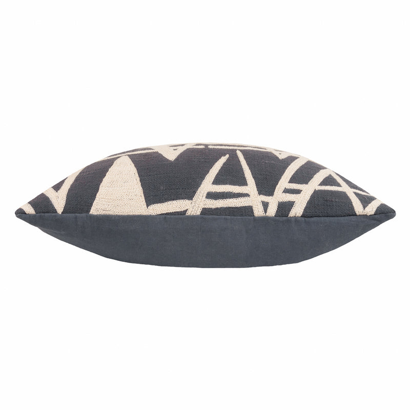 Hoem Vannes Embroidered Cushion Cover in Dusk