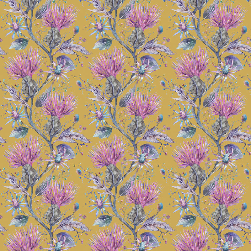 Voyage Maison Varys Printed Cotton Fabric in Citrine