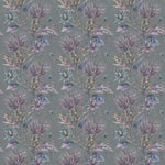 Floral Purple Fabric - Varys Printed Cotton Fabric (By The Metre) Kyanite Voyage Maison