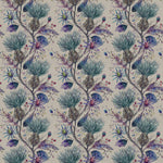 Floral Purple Fabric - Varys Printed Cotton Fabric (By The Metre) Storm Voyage Maison