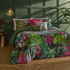 Jungle Pink Bedding - Veadeiros Exotic Floral Duvet Cover Set Pink/Green Paoletti