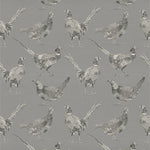 Animal Grey Fabric - Venatu Printed Cotton Fabric (By The Metre) Antique Voyage Maison