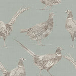 Animal Blue Fabric - Venatu Printed Cotton Fabric (By The Metre) Duck Egg Voyage Maison