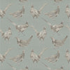 Animal Blue Fabric - Venatu Printed Cotton Fabric (By The Metre) Duck Egg Voyage Maison