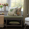 Floral Green Cushions - Verbena  Printed Piped Cushion Cover Linen Voyage Maison